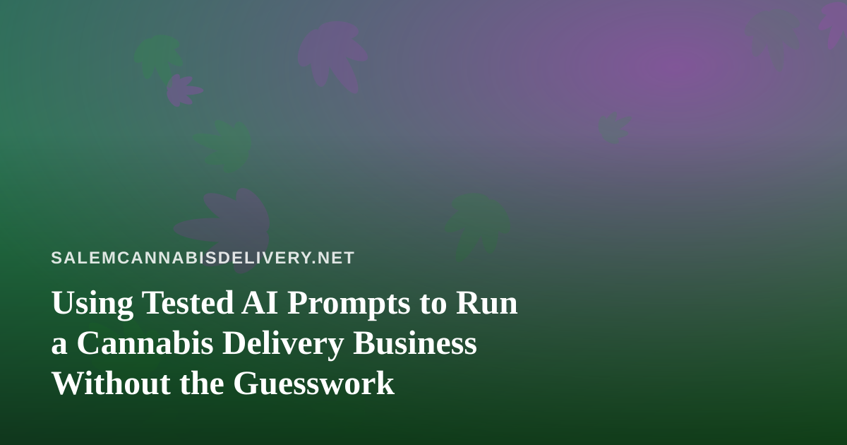 Using Tested AI Prompts to Run a Cannabis Delivery Business Without the Guesswork
